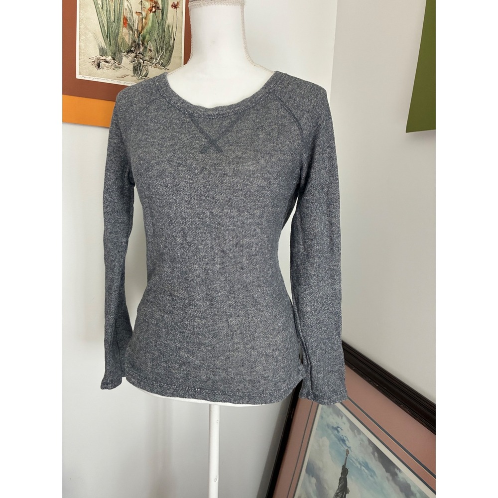 Merona Sweatshirt Women S Gray Good Raglan Sleeve French Terry Pullover